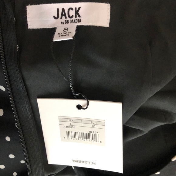 NWT Jack by BB Dakota one sleeve polka dot dress - Picture 7 of 8